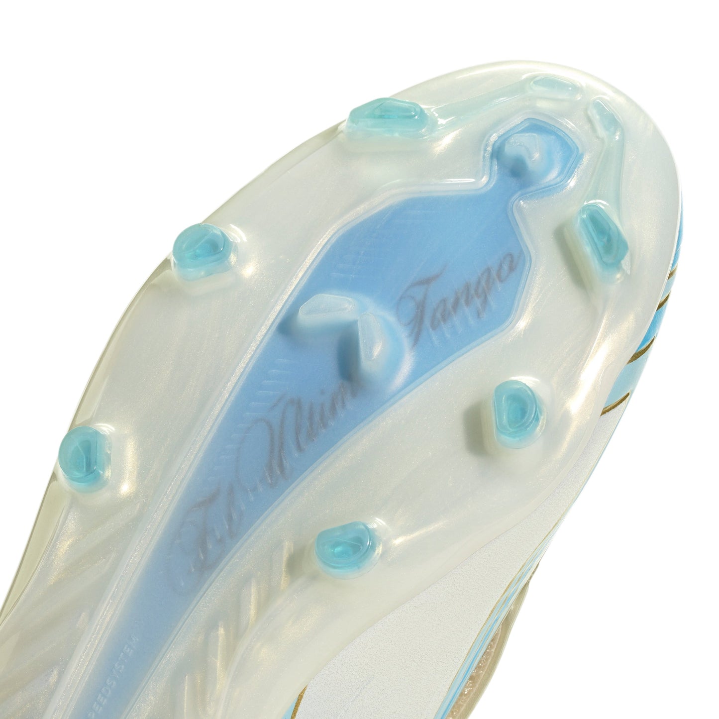 Adidas F50 Elite Messi Junior FG Firm Ground Soccer Cleats - Ivory/Semi Blue Burst/Icey Blue