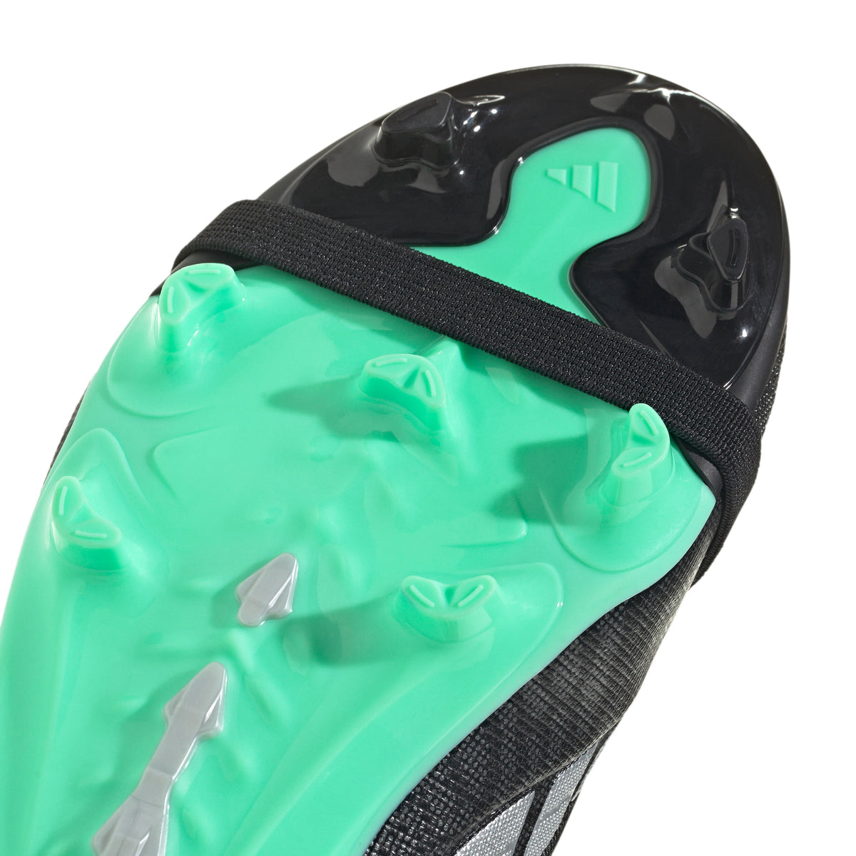 adidas Predator League FoldTongue  FT FG Junior Firm Ground Soccer Cleats - Core Black / Silver Metallic / Pulse Mint