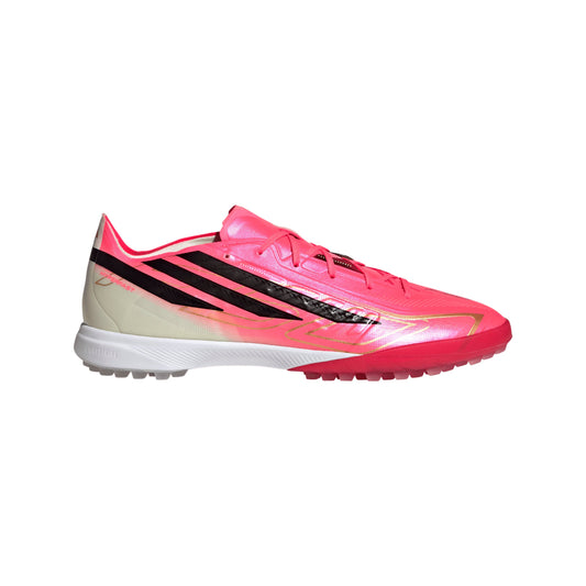 adidas F50 Hyperfast Pro TF Turf Soccer Cleat - Solar Turbo/Core Black/Gold Metallic