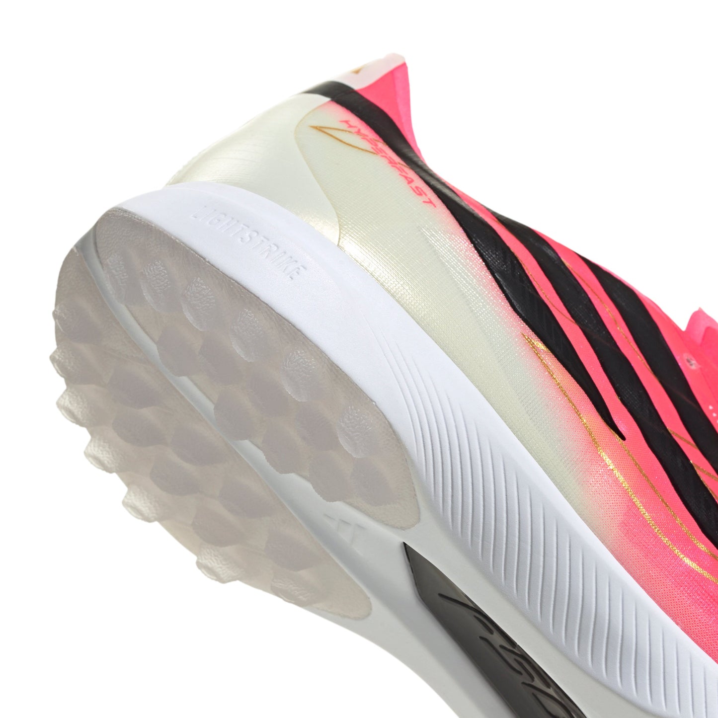 adidas F50 Hyperfast Pro TF Turf Soccer Cleat - Solar Turbo/Core Black/Gold Metallic