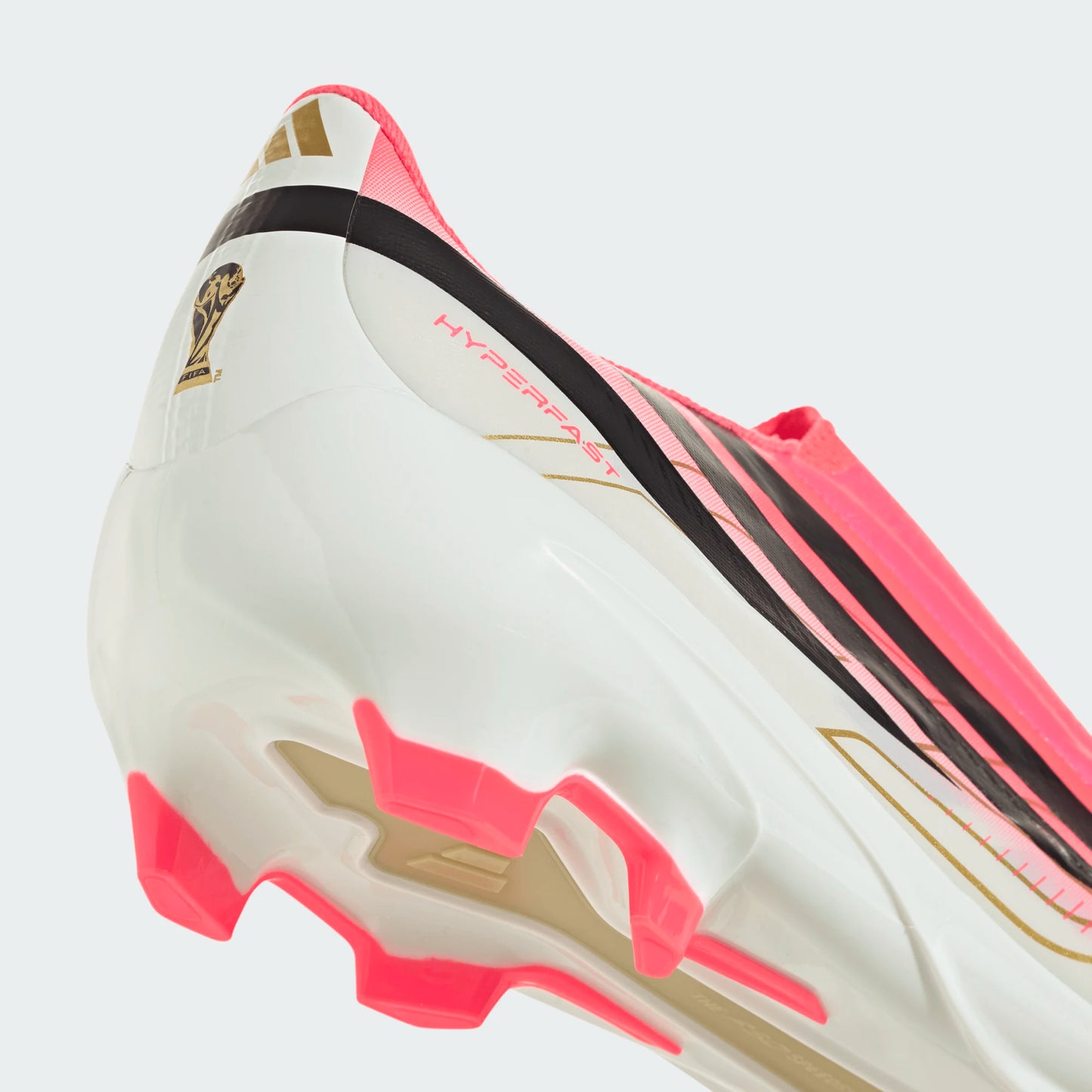 Adidas F50 Hyperfast League Laceless FG Firm Ground Soccer Cleats - Solar Turbo/Core Black/Gold Metallic