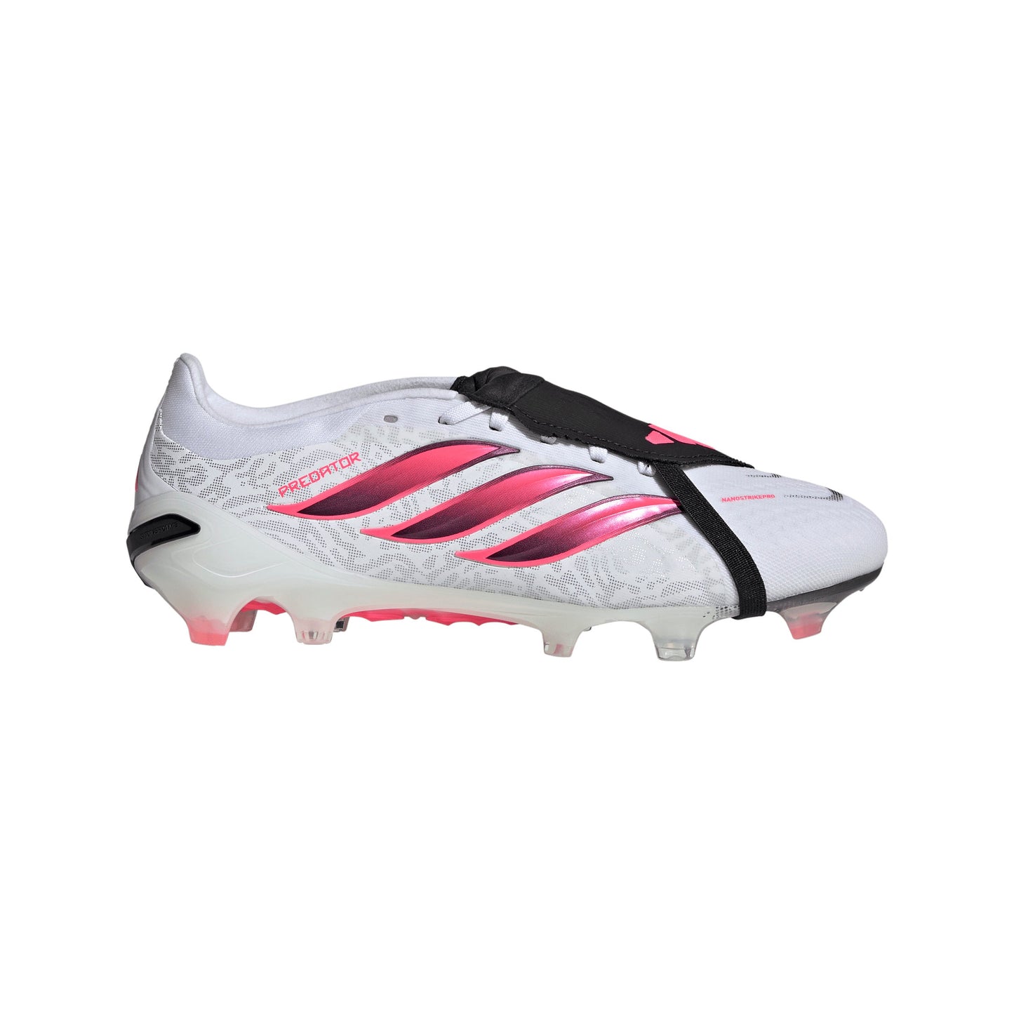 adidas Predator Pro Fold Tongue FT FG Firm Ground Soccer Cleats -Cloud White / Solar Turbo / Core Black