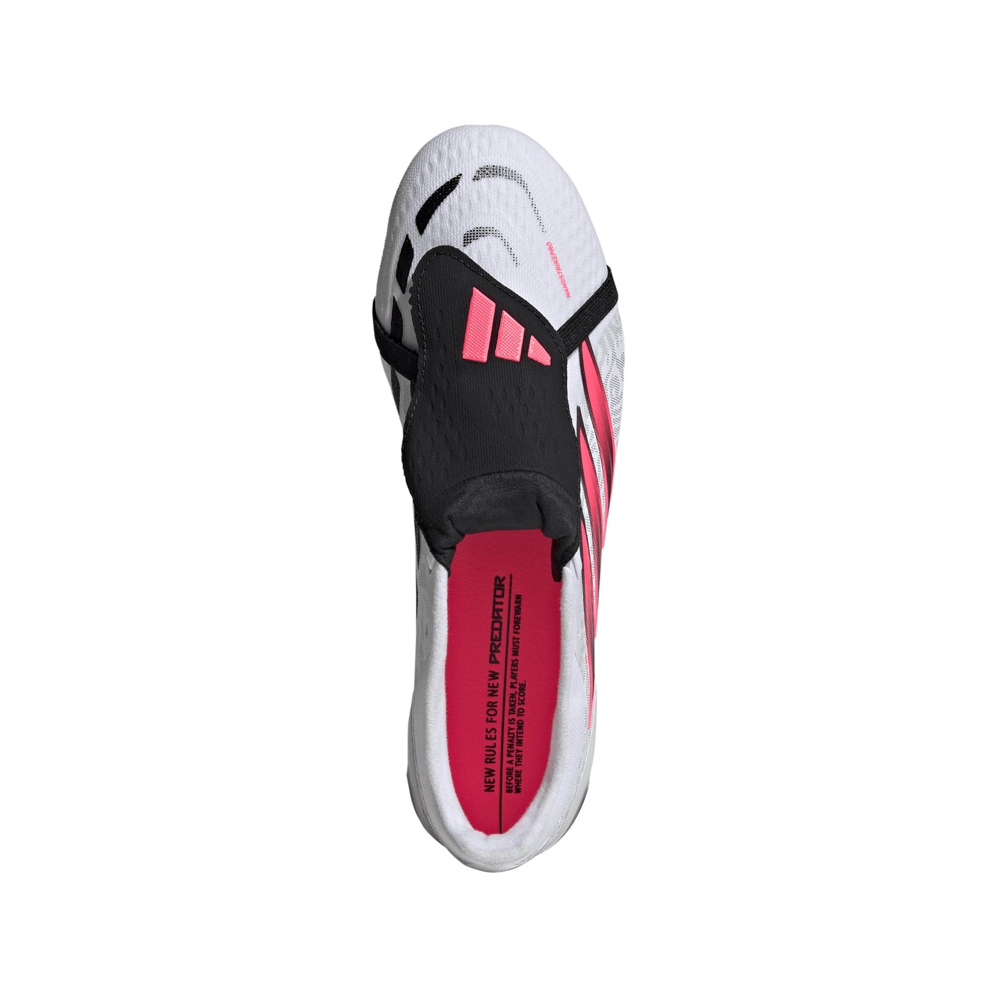 adidas Predator Pro Fold Tongue FT FG Firm Ground Soccer Cleats -Cloud White / Solar Turbo / Core Black