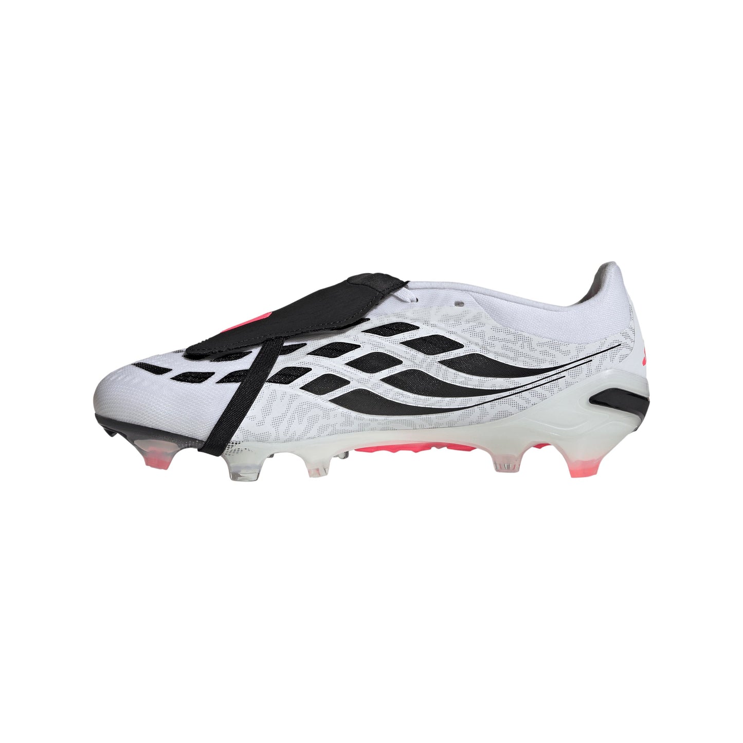 adidas Predator Pro Fold Tongue FT FG Firm Ground Soccer Cleats -Cloud White / Solar Turbo / Core Black