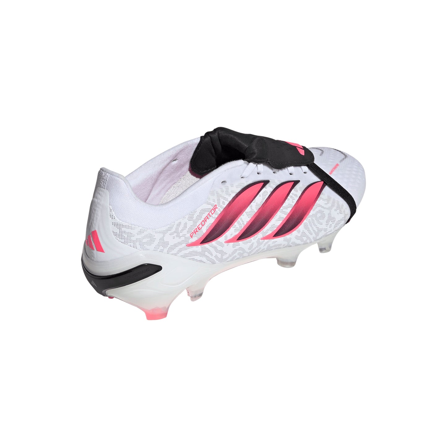 adidas Predator Pro Fold Tongue FT FG Firm Ground Soccer Cleats -Cloud White / Solar Turbo / Core Black