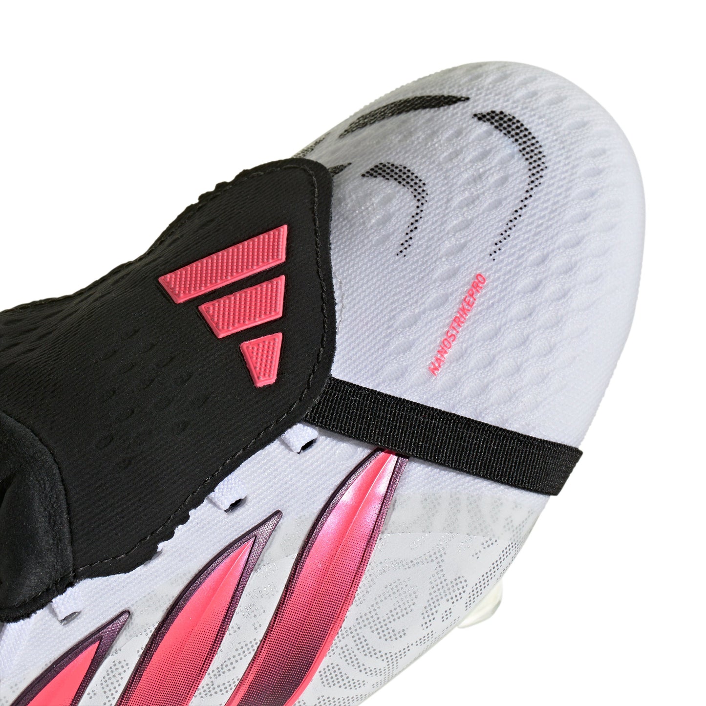 adidas Predator Pro Fold Tongue FT FG Firm Ground Soccer Cleats -Cloud White / Solar Turbo / Core Black