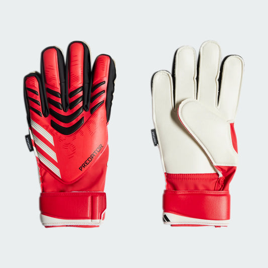 Adidas Junior Predator Match Fingersave Goalkeeper Glove - Lucid Red/Black/Pure Ruby