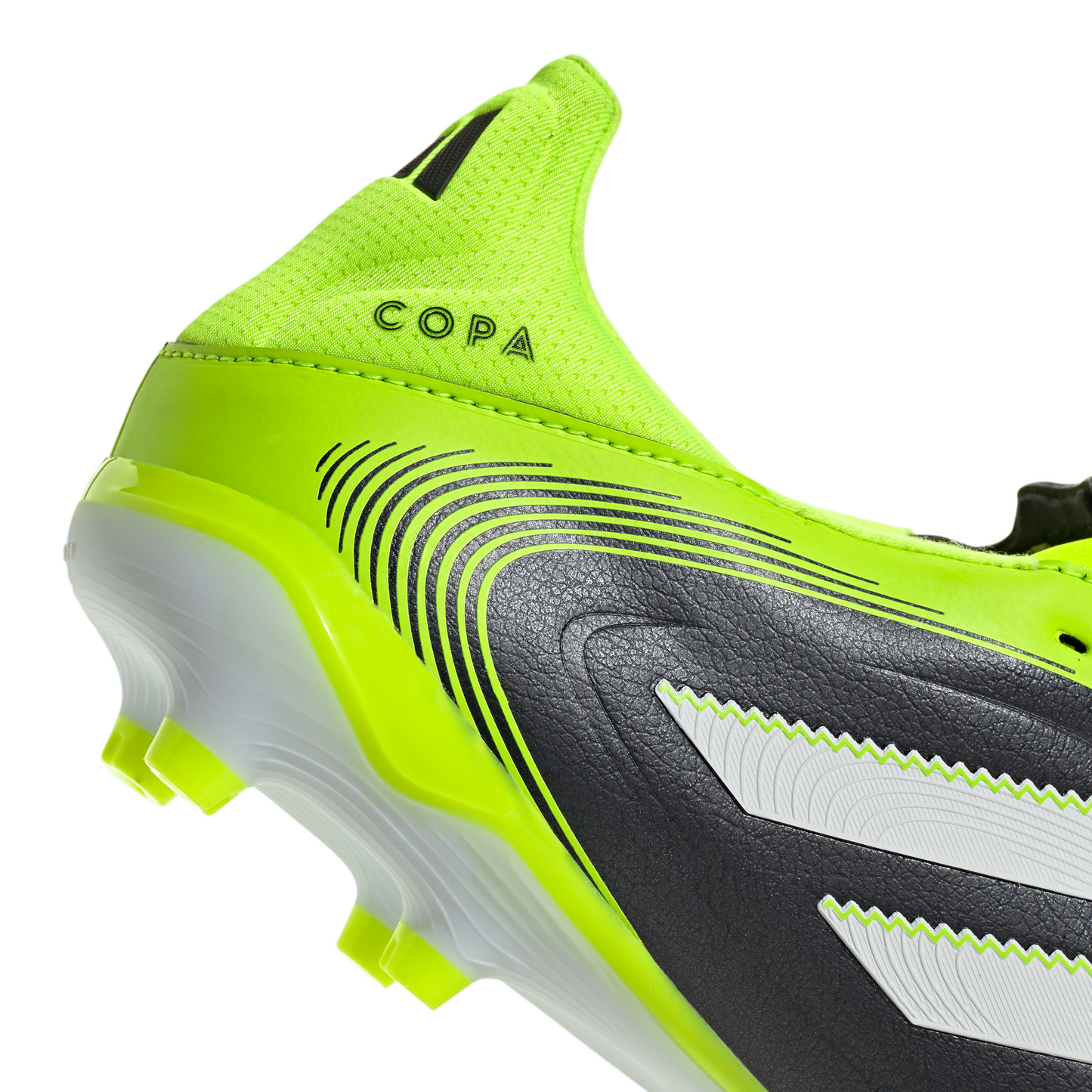 adidas Copa Pure 3 League FG Firm Ground Soccer Cleat - Core Black /Cloud White /Lucid Lemon