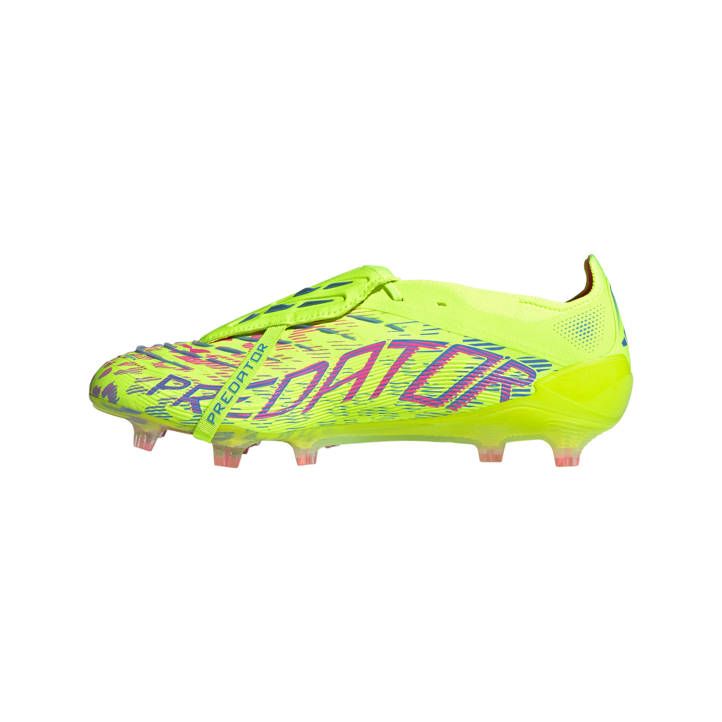 Adidas Predator Elite FT Fold Tongue FG Firm Ground Soccer Cleat - Lucid Lemon/Lucid Pink/Blue Fusion