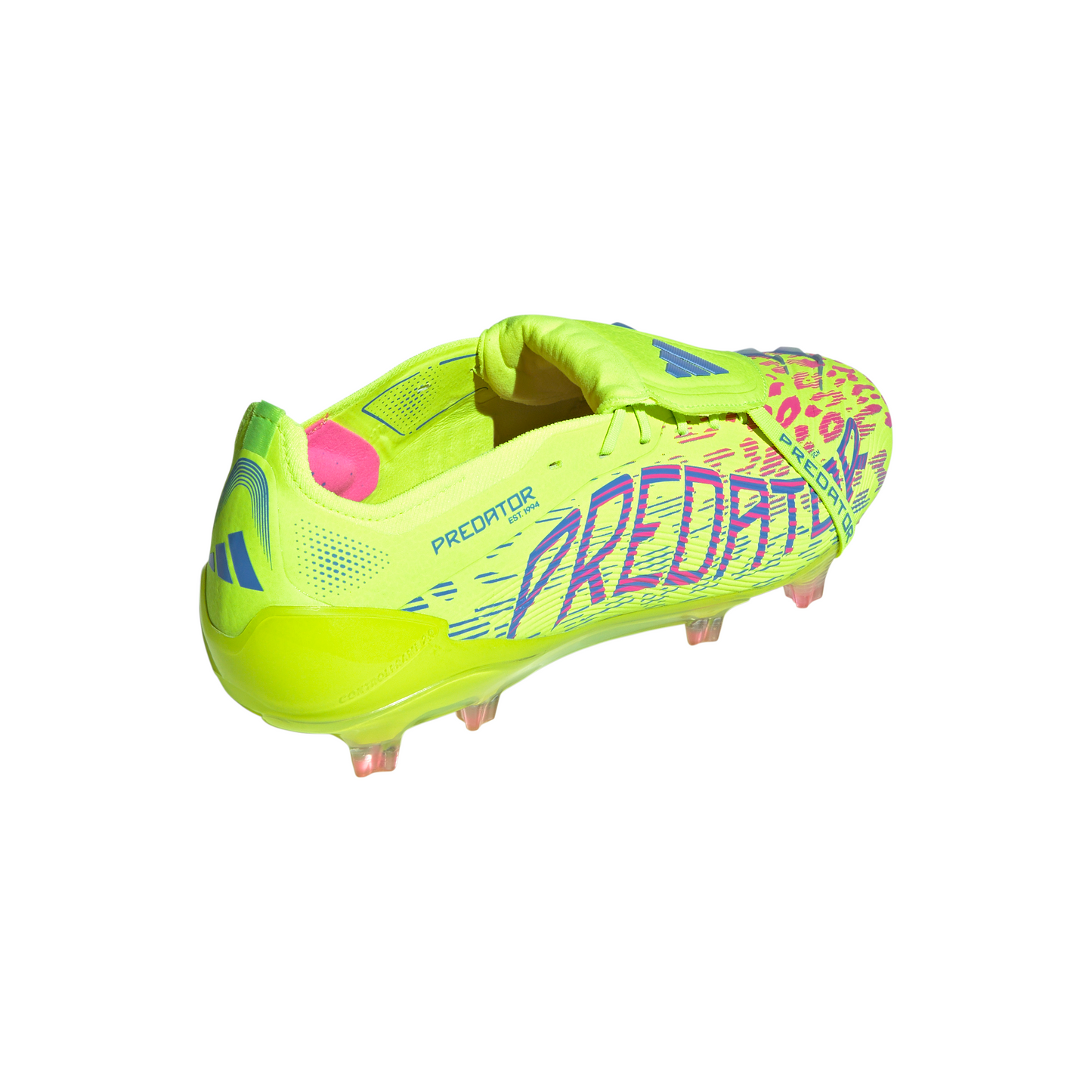 Adidas Predator Elite FT Fold Tongue FG Firm Ground Soccer Cleat - Lucid Lemon/Lucid Pink/Blue Fusion