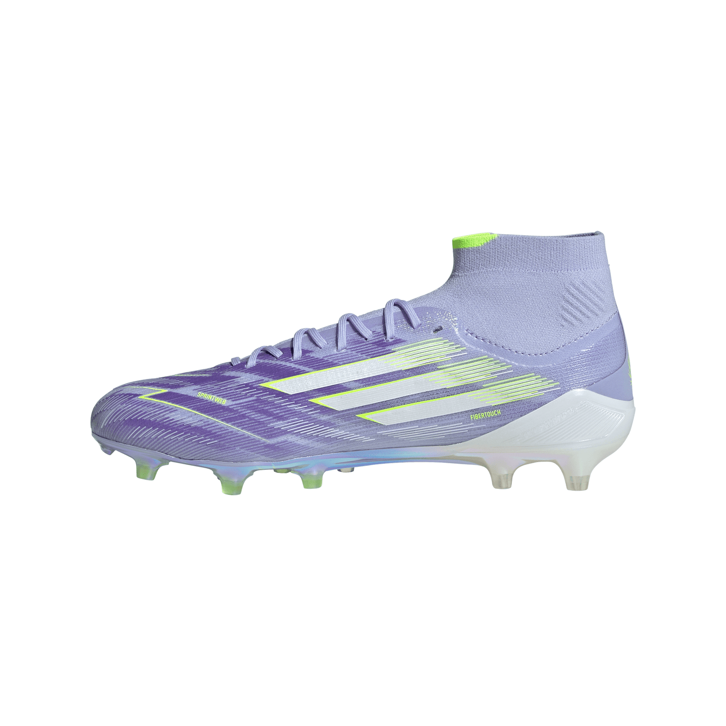 Adidas Women’s F50 Sparkfusion Elite Mid FG/AG Firm Ground Soccer Cleat - Violet Tone/Lucid Lemon/Purple Rush