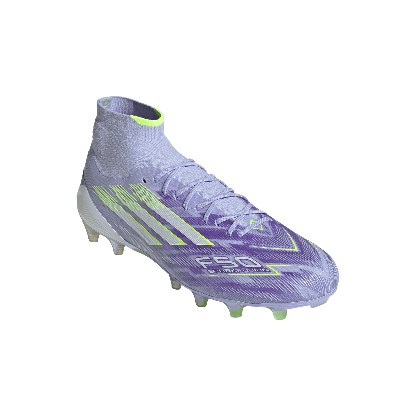 Adidas Women’s F50 Sparkfusion Elite Mid FG/AG Firm Ground Soccer Cleat - Violet Tone/Lucid Lemon/Purple Rush