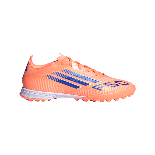 Adidas F50 Pro TF Turf Soccer Cleat - Beam Orange/Lucid Blue/Cloud White
