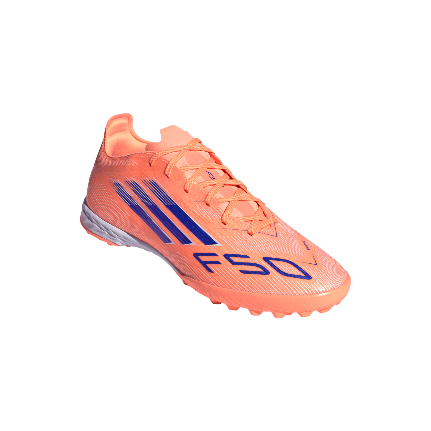 Adidas F50 Pro TF Turf Soccer Cleat - Beam Orange/Lucid Blue/Cloud White