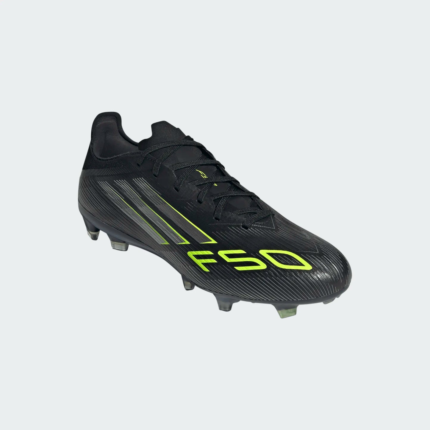 Adidas F50 Pro FG Firm Ground Soccer Cleat - Core Black/Iron Metallic/Lucid Lemon