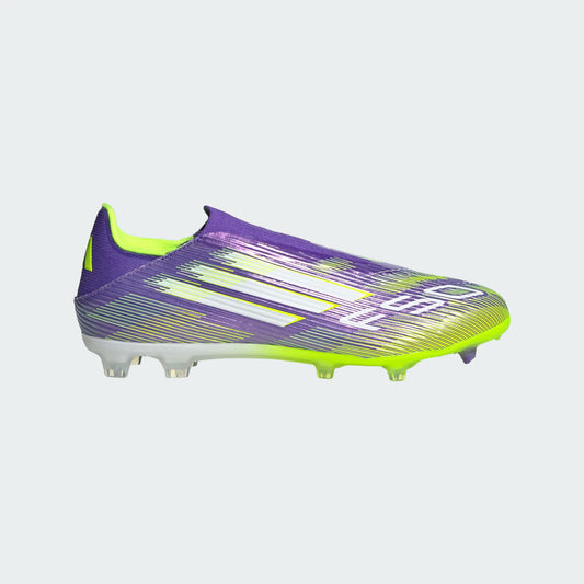 Adidas F50 LL Laceless League FG Firm Ground Soccer Cleat - Purple Rush/Cloud White/Lucid Lemon