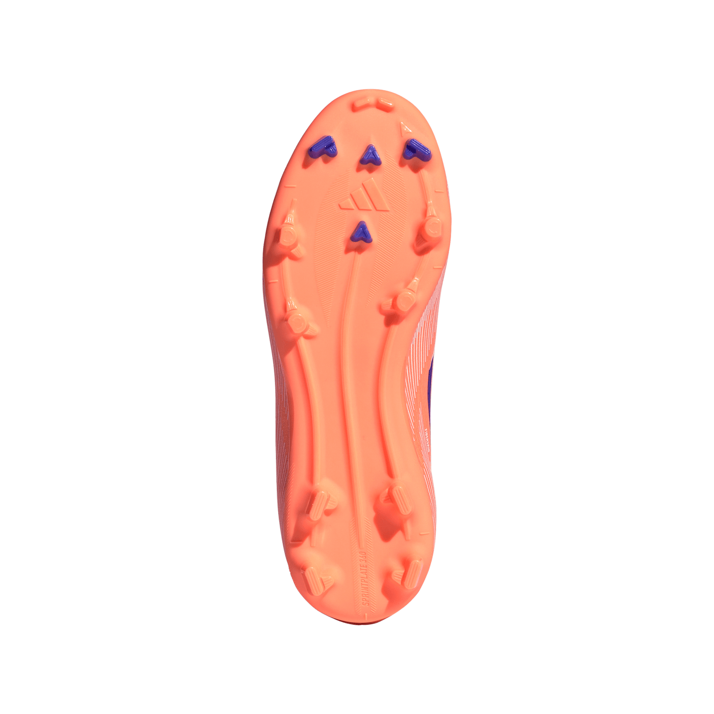 Adidas Junior F50 League Laceless FG Firm Ground Soccer Cleat - Beam Orange/Lucid Blue/Cloud White