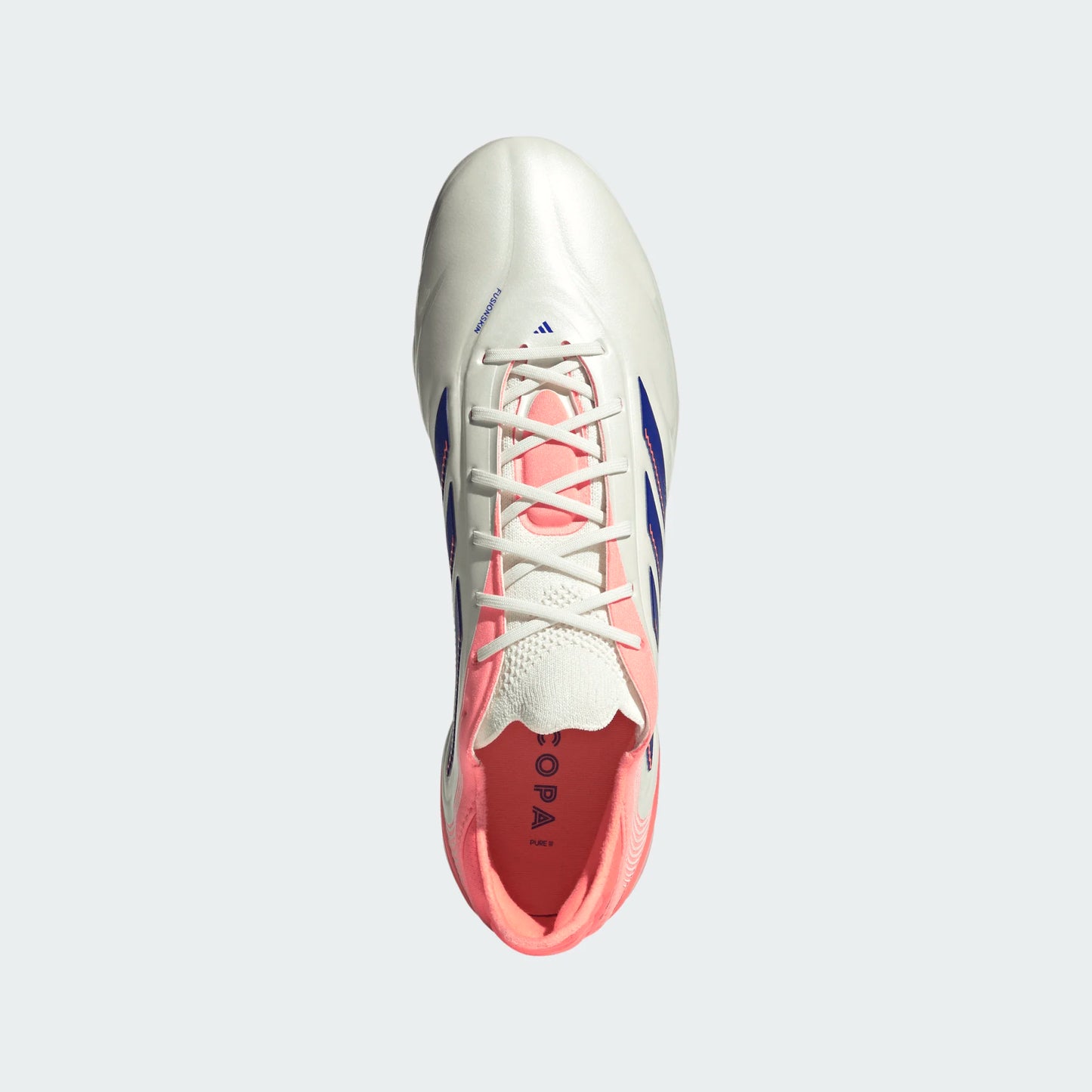 Adidas Copa Pure 3 Elite FG Firm Ground Soccer Cleat - Off White/Lucid Blue/Signal Coral
