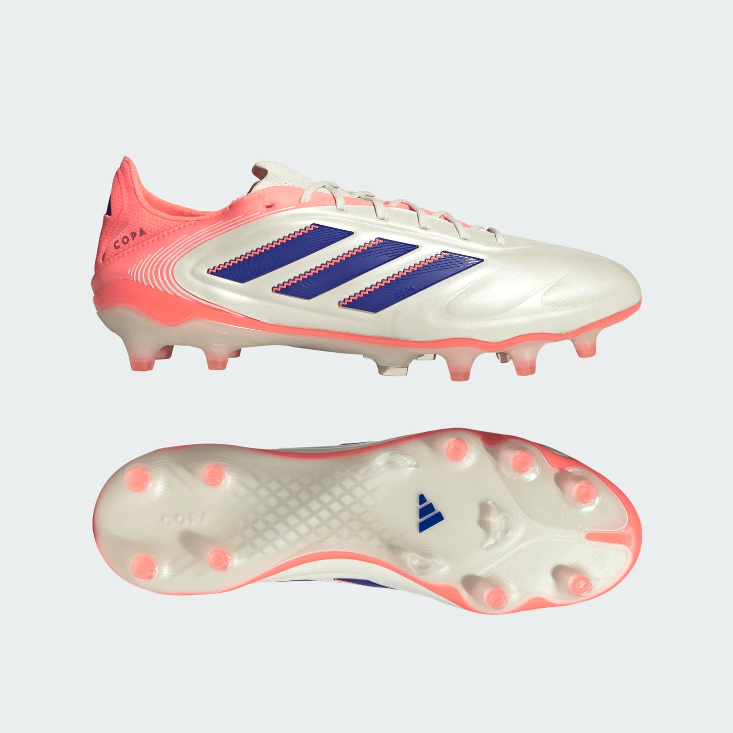 Adidas Copa Pure 3 Elite FG Firm Ground Soccer Cleat - Off White/Lucid Blue/Signal Coral