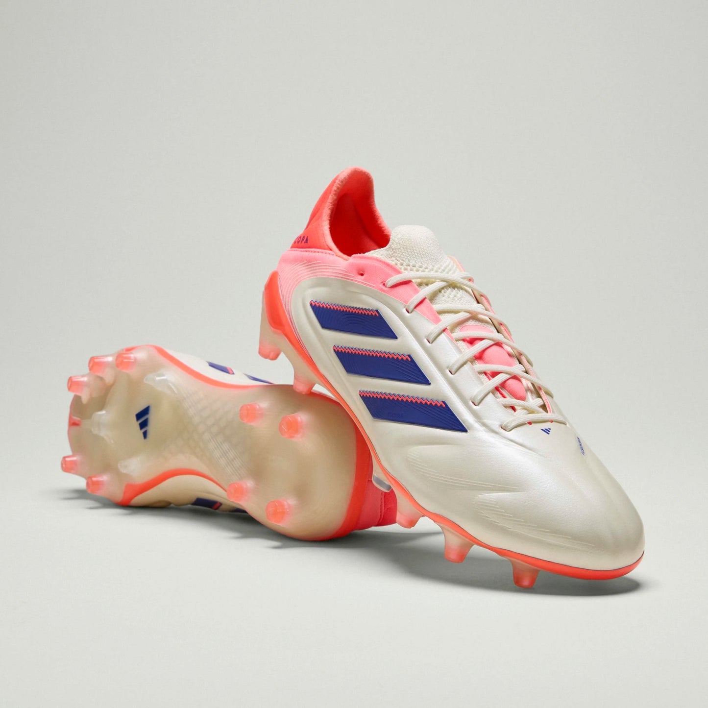 Adidas Copa Pure 3 Elite FG Firm Ground Soccer Cleat - Off White/Lucid Blue/Signal Coral