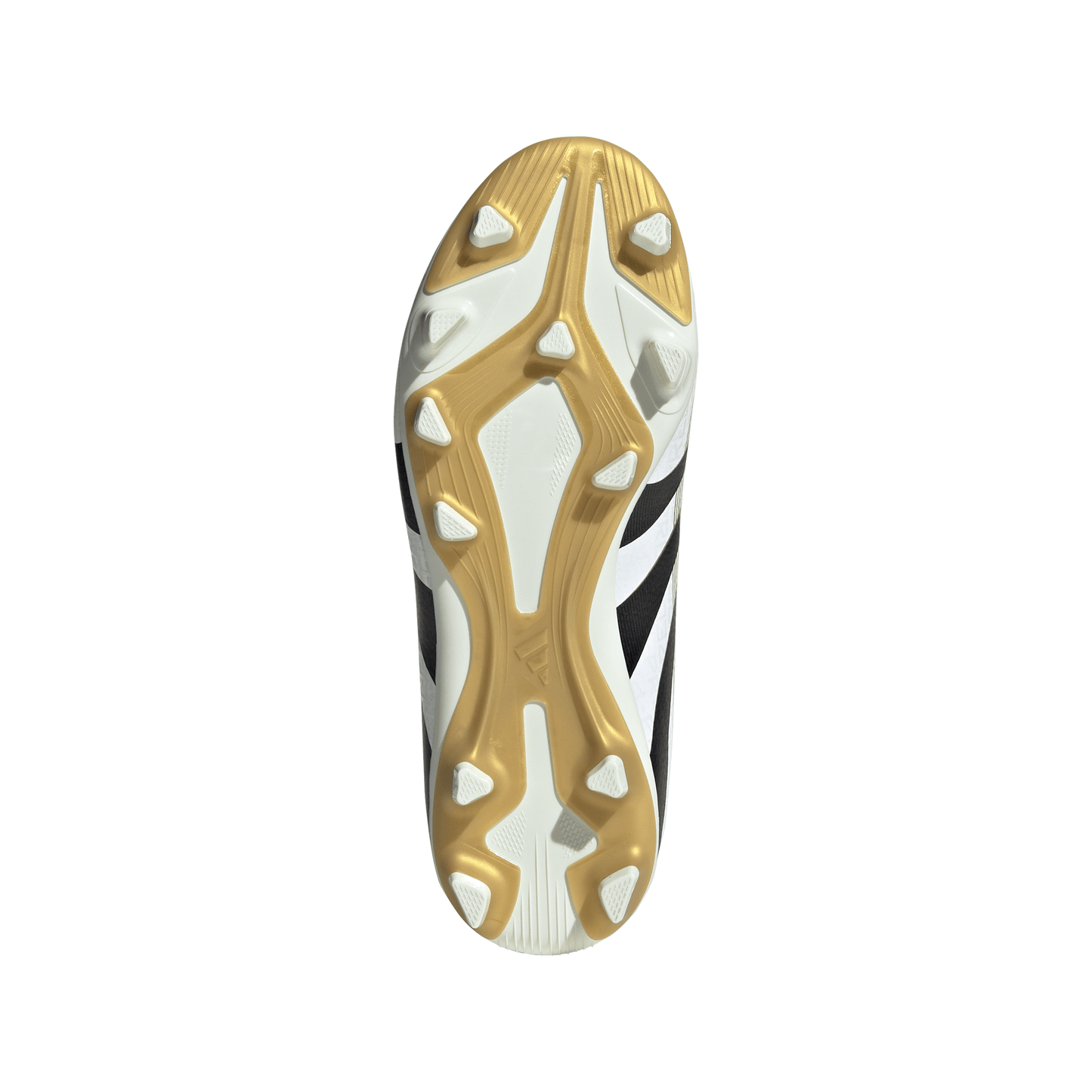 Adidas Junior Predator Club FG Firm Ground Soccer Cleat - Cloud White/Core Black/Gold Metallic