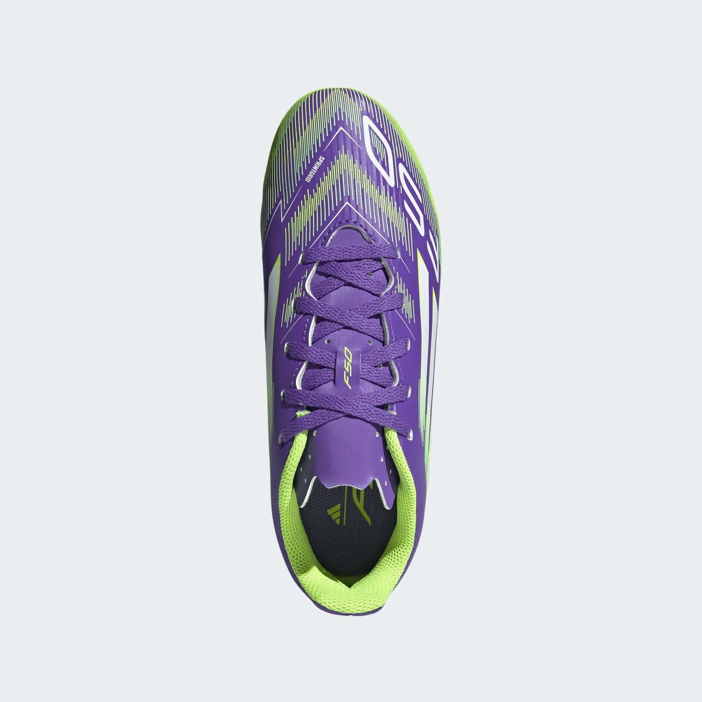 Adidas Junior F50 Club FG Firm Ground Soccer Cleat - Purple Rush/Cloud White/Lucid Lemon