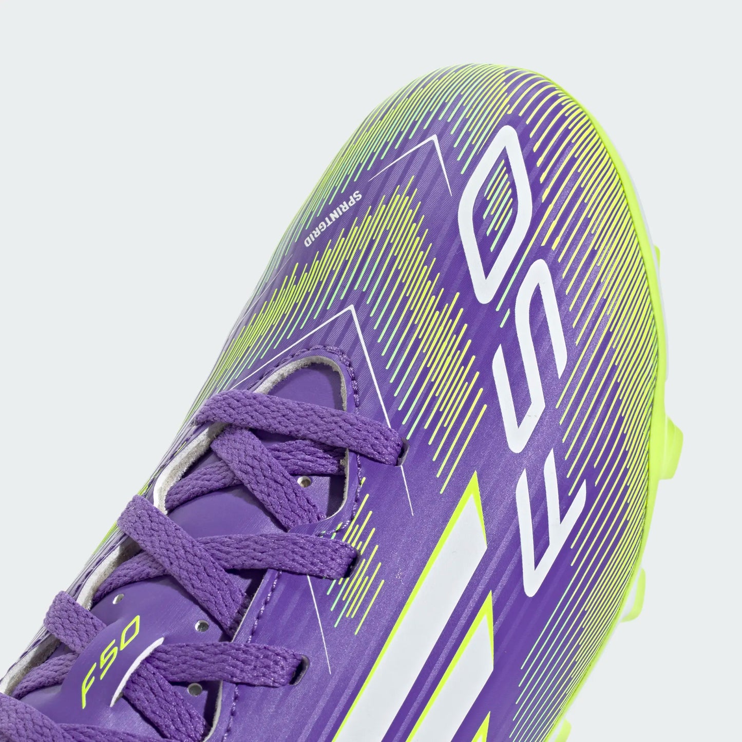 Adidas Junior F50 Club FG Firm Ground Soccer Cleat - Purple Rush/Cloud White/Lucid Lemon