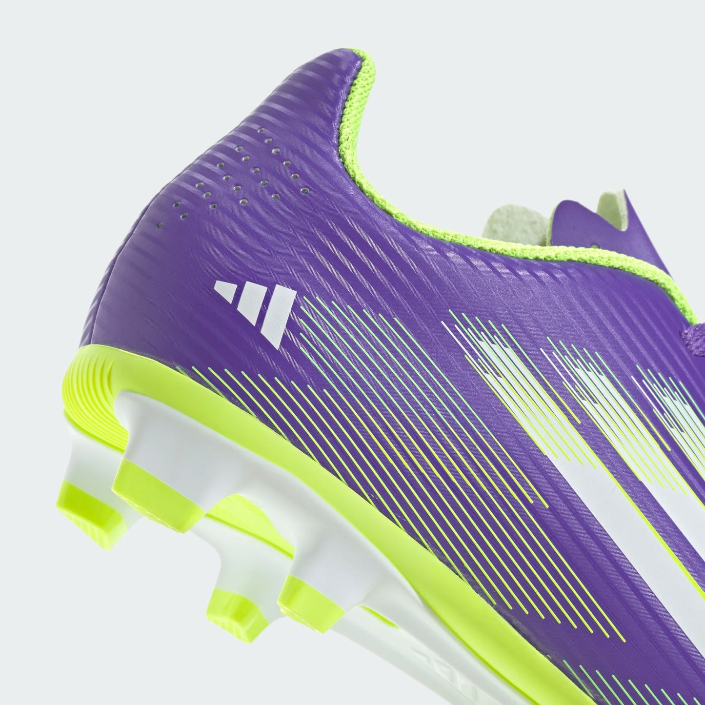 Adidas Junior F50 Club FG Firm Ground Soccer Cleat - Purple Rush/Cloud White/Lucid Lemon