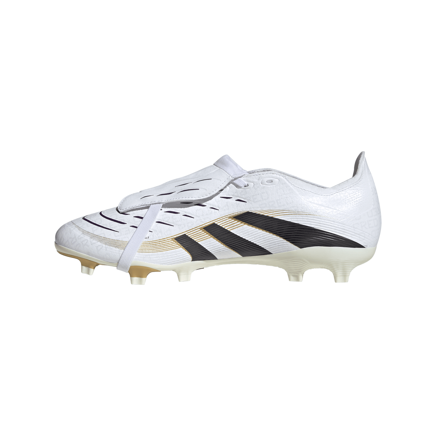 Adidas Predator League FT FG Firm Ground Soccer Cleat - Cloud White/Core Black/Gold Metallic