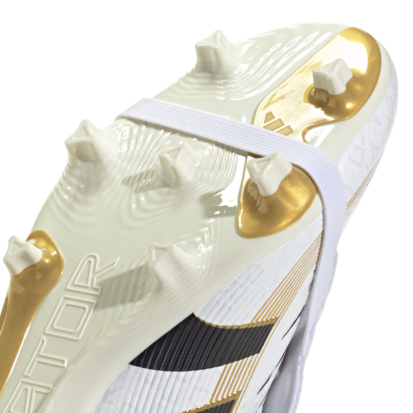 Adidas Predator League FT FG Firm Ground Soccer Cleat - Cloud White/Core Black/Gold Metallic