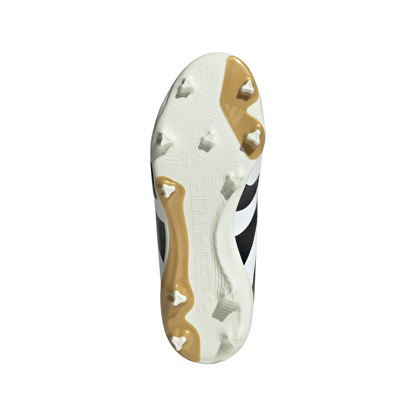 Adidas Junior Predator League FG Firm Ground Soccer Cleat - Cloud White/Core Black/Gold Metallic