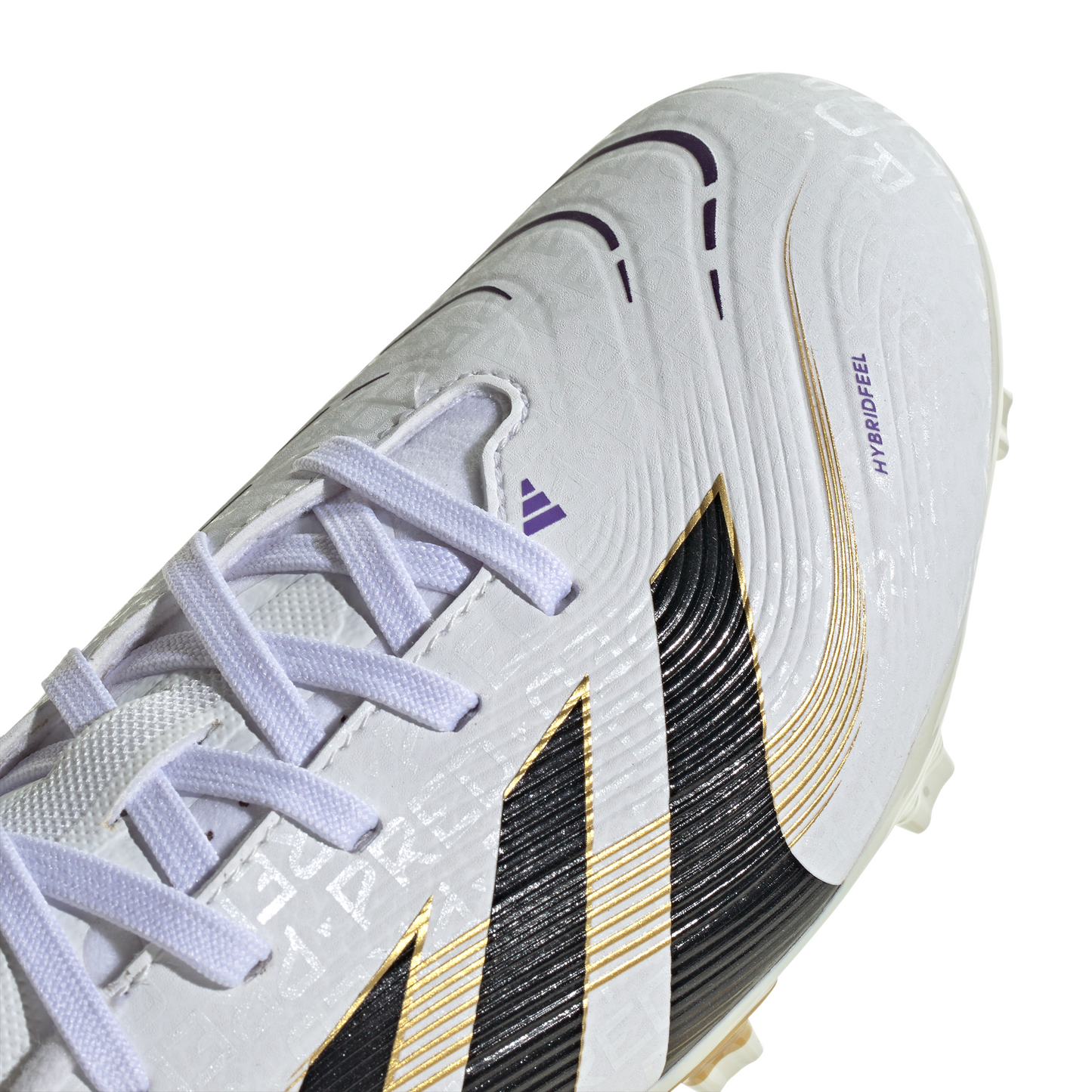 Adidas Junior Predator League FG Firm Ground Soccer Cleat - Cloud White/Core Black/Gold Metallic