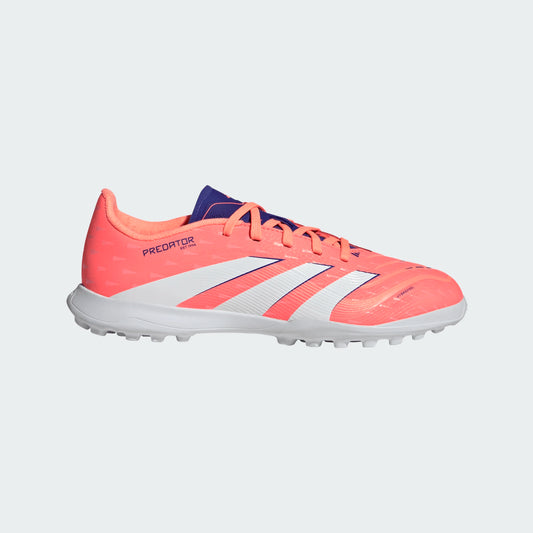 Adidas Junior Predator TF Turf Soccer Cleat - Signal Coral/Cloud White/Beam Orange