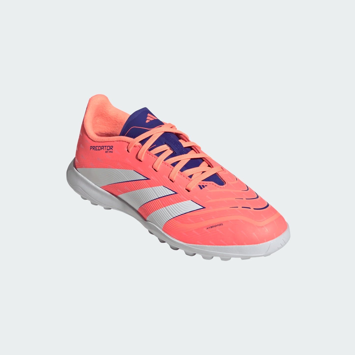 Adidas Junior Predator TF Turf Soccer Cleat - Signal Coral/Cloud White/Beam Orange