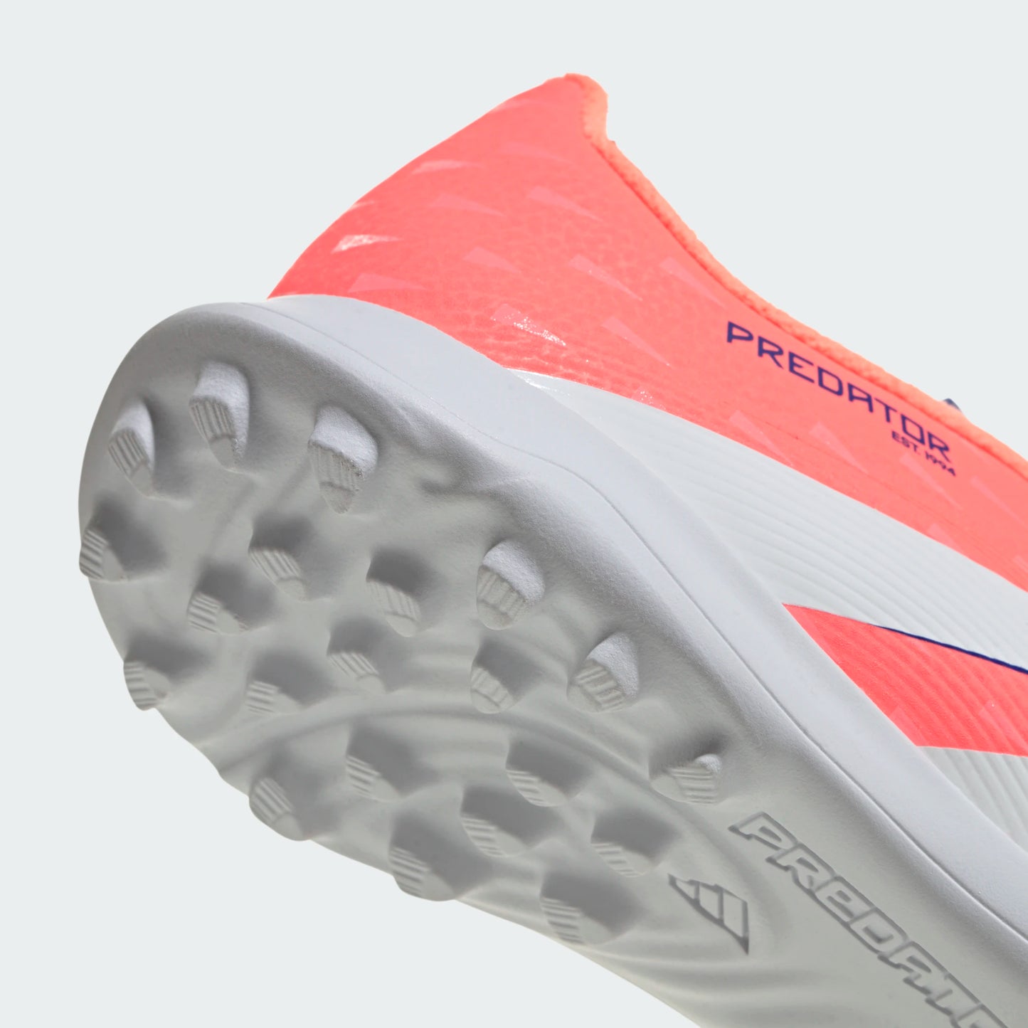 Adidas Junior Predator TF Turf Soccer Cleat - Signal Coral/Cloud White/Beam Orange