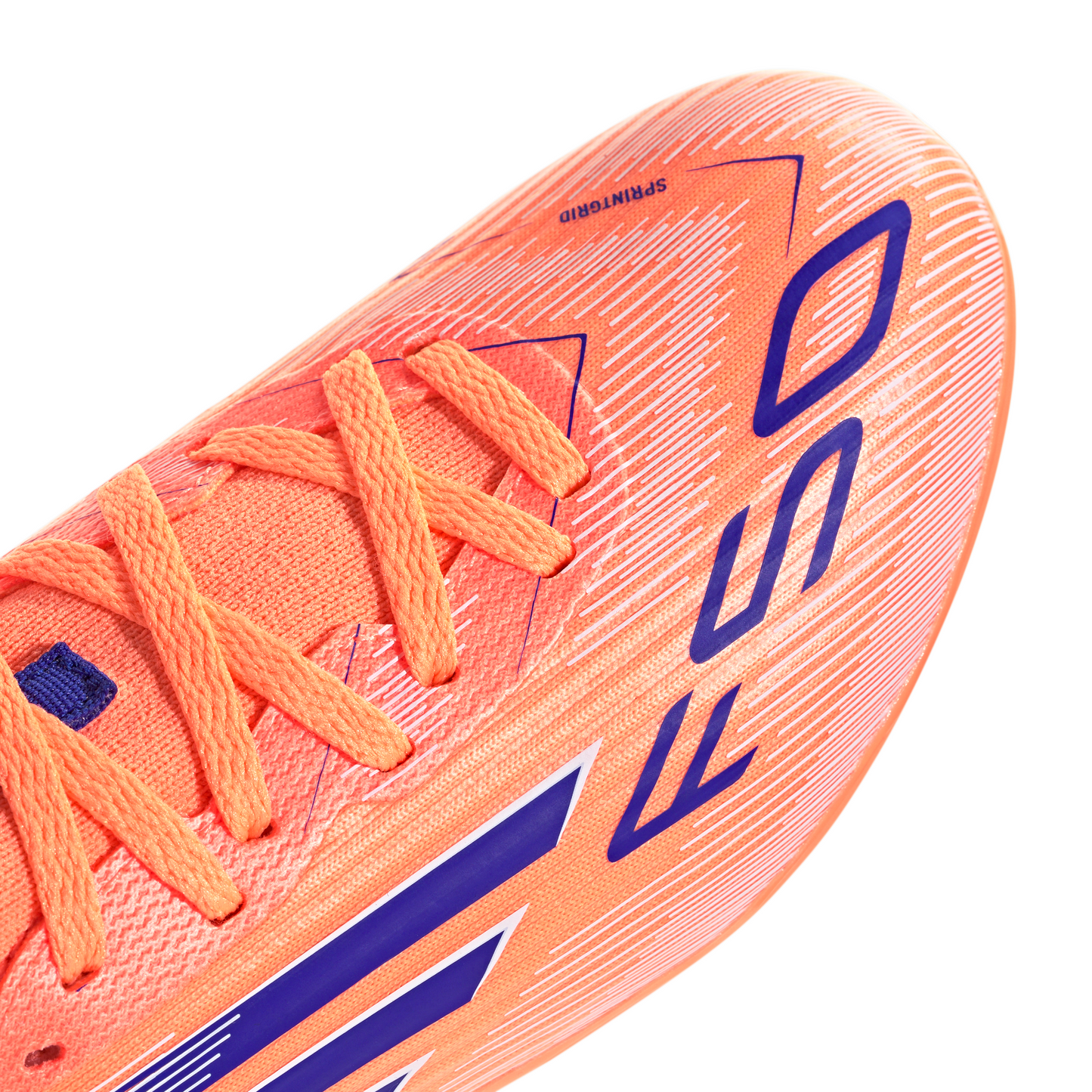 Adidas Junior F50 League Mid FG/AG Firm Ground Soccer Cleat - Beam Orange/Lucid Blue/Cloud White
