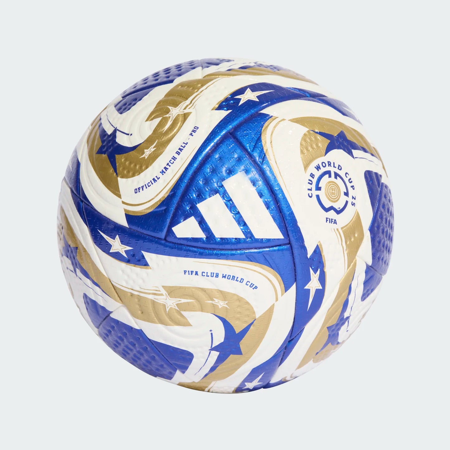 Adidas FIFA Club World Cup Finals 2025 Pro Soccer Ball (Size 5) - White/Blue/Metallic Gold/Dark Blue