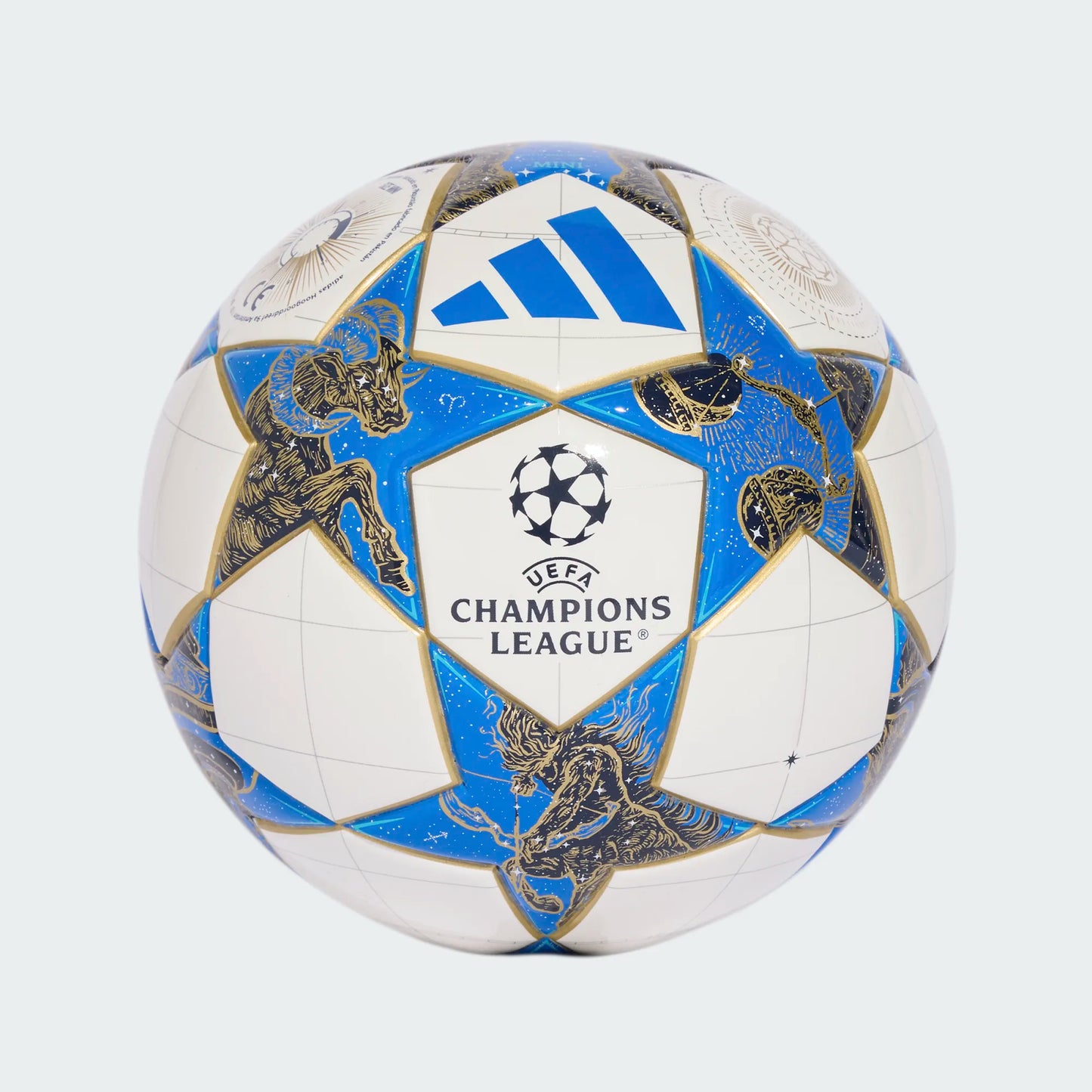 Adidas UCL 25/26 Mini Soccer Ball - White/Dark Blue/Gold