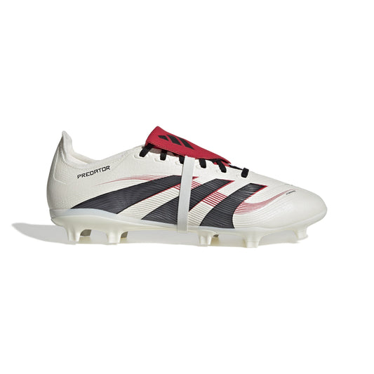 Adidas Predator League FT Fold Tongue FG Firm Ground Soccer Cleat - Off White/Core Black/Pure Ruby