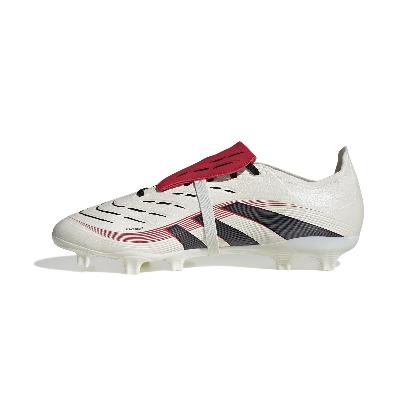 Adidas Predator League FT Fold Tongue FG Firm Ground Soccer Cleat - Off White/Core Black/Pure Ruby