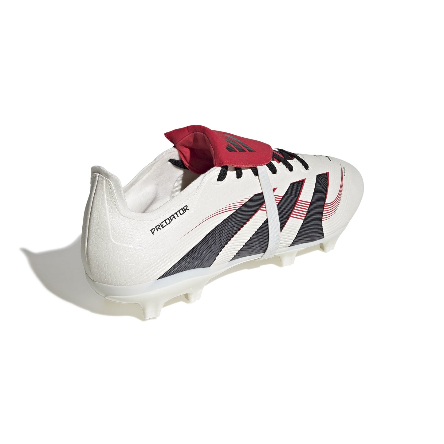 Adidas Predator League FT Fold Tongue FG Firm Ground Soccer Cleat - Off White/Core Black/Pure Ruby