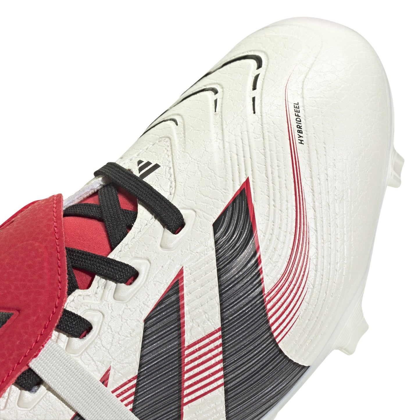 Adidas Predator League FT Fold Tongue FG Firm Ground Soccer Cleat - Off White/Core Black/Pure Ruby