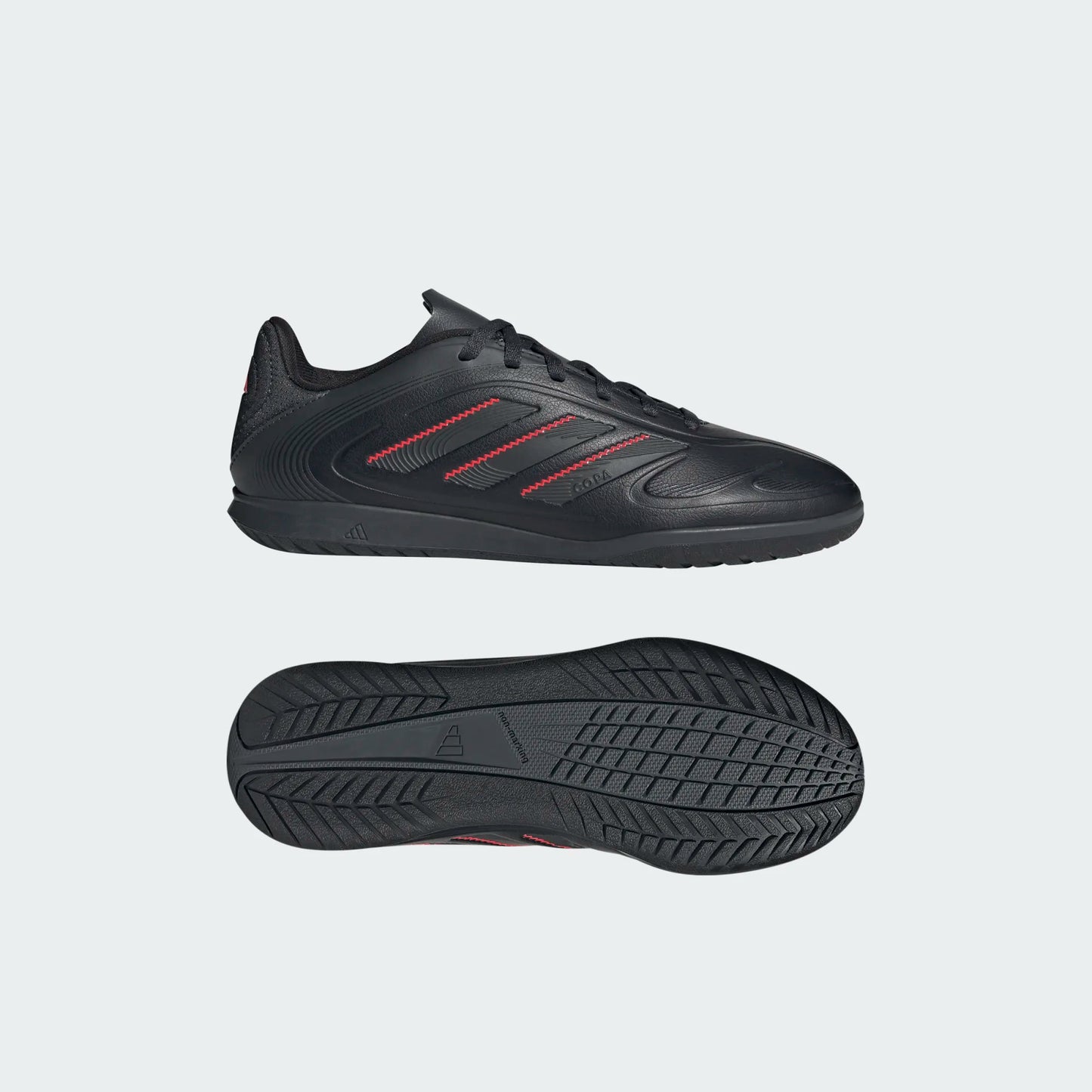 Adidas Junior Copa Pure III Club IN Indoor Soccer Shoe - Core Black/Carbon Grey/Lucid Red