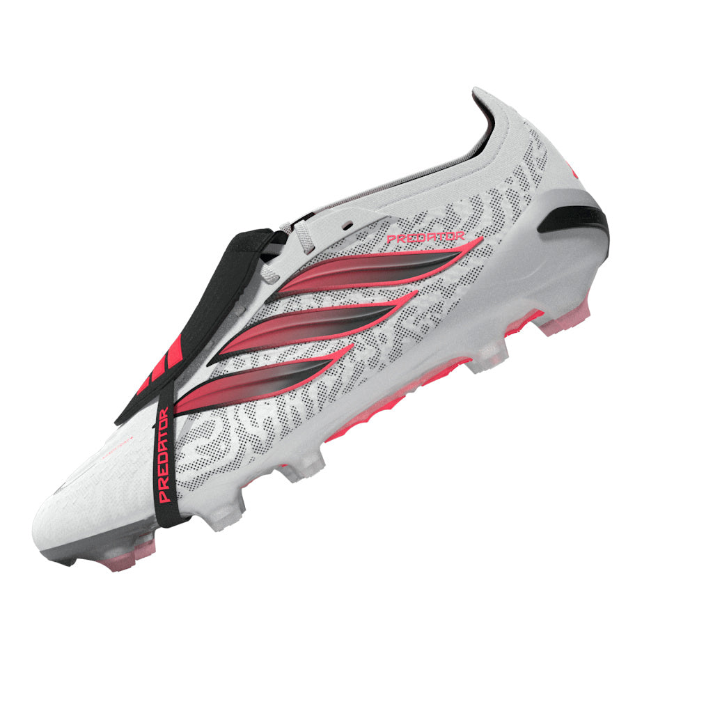 adidas Predator Elite FoldTongue FT FG Firm Ground Soccer Cleats- Cloud White / Solar Turbo / Core Black