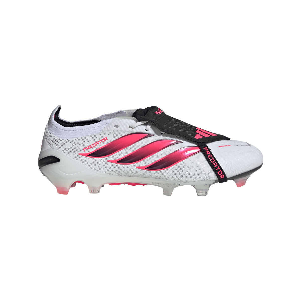 adidas Predator Elite FoldTongue FT FG Firm Ground Soccer Cleats- Cloud White / Solar Turbo / Core Black