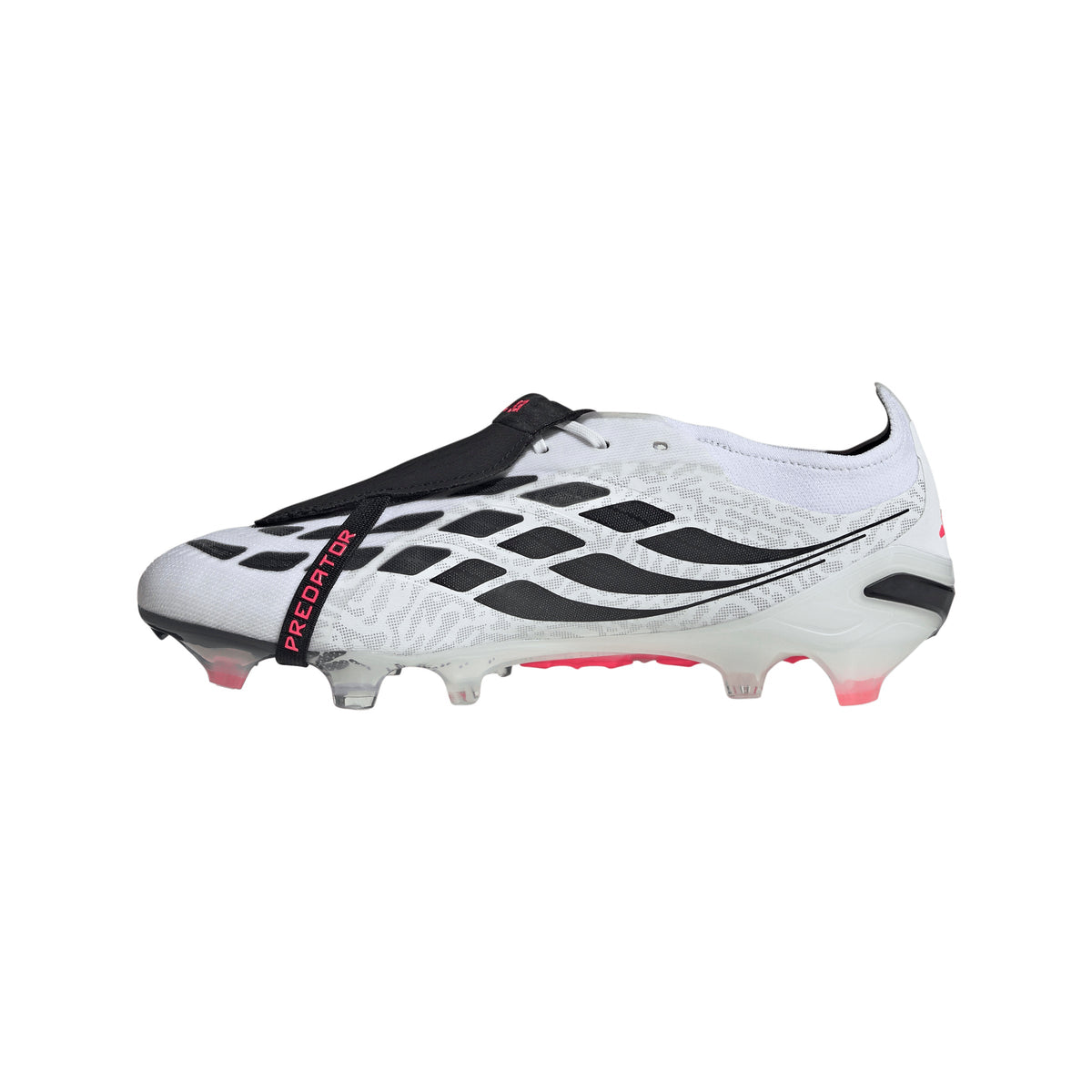 adidas Predator Elite FoldTongue FT FG Firm Ground Soccer Cleats- Cloud White / Solar Turbo / Core Black