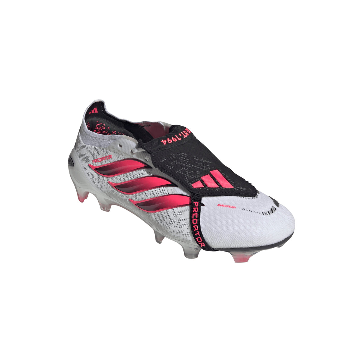 adidas Predator Elite FoldTongue FT FG Firm Ground Soccer Cleats- Cloud White / Solar Turbo / Core Black