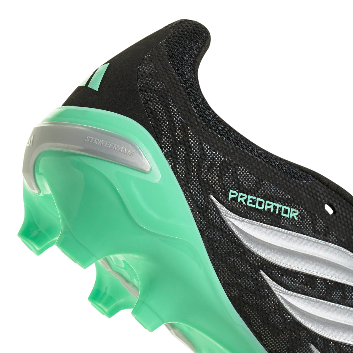 adidas Predator League FoldTongue FG Firm Ground Soccer Cleats -Core Black / Silver Metallic / Pulse Mint