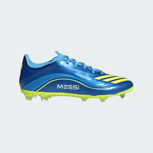 Adidas Messi F50 League FG Firm Ground Soccer Cleat - Team Royal Blue/Solar Yellow/Semi Blue Burst