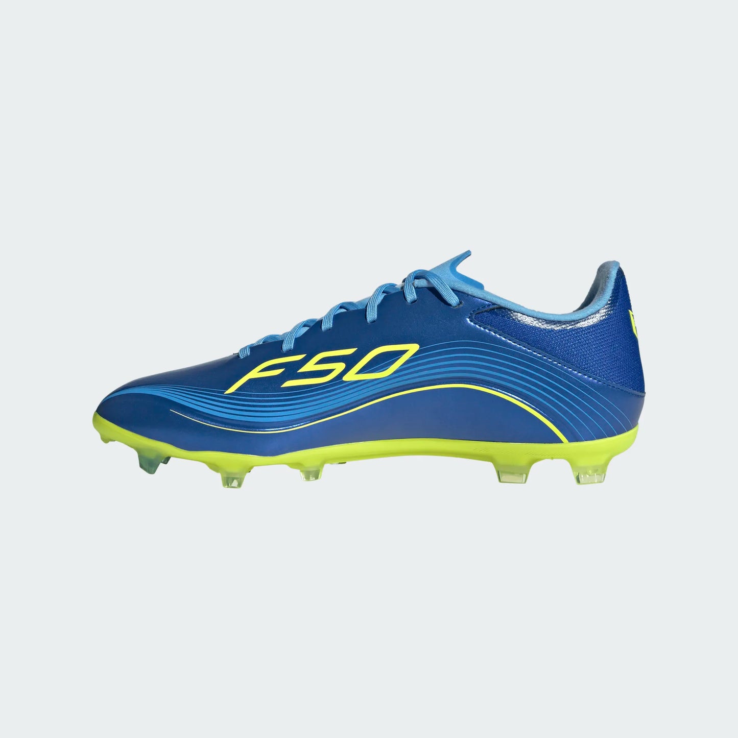 Adidas Messi F50 League FG Firm Ground Soccer Cleat - Team Royal Blue/Solar Yellow/Semi Blue Burst